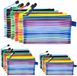 Sacoche de documents - 18 pochettes en maille transparente avec fermeture éclair - Format A4, A5 et A6