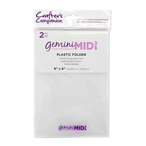 Gemini Midi handmatige sterven snijden & embossing machine-plastic map-2 pack, 6"x 9"