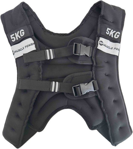 Muscle Power Gewichtsvest - Zwart - 5 kg