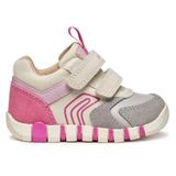 GEOX IUPIDOO PEUTER Sneakers - GRIJS/FUCHSIA - Maat 23