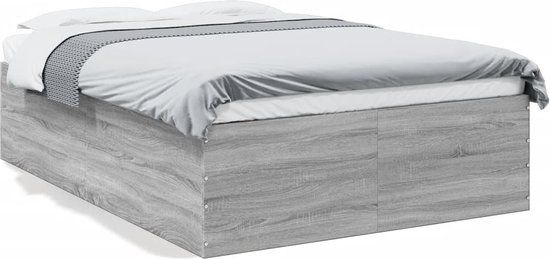 vidaXL Bedframe - Hout - Grijs Sonoma - 120x190 cm