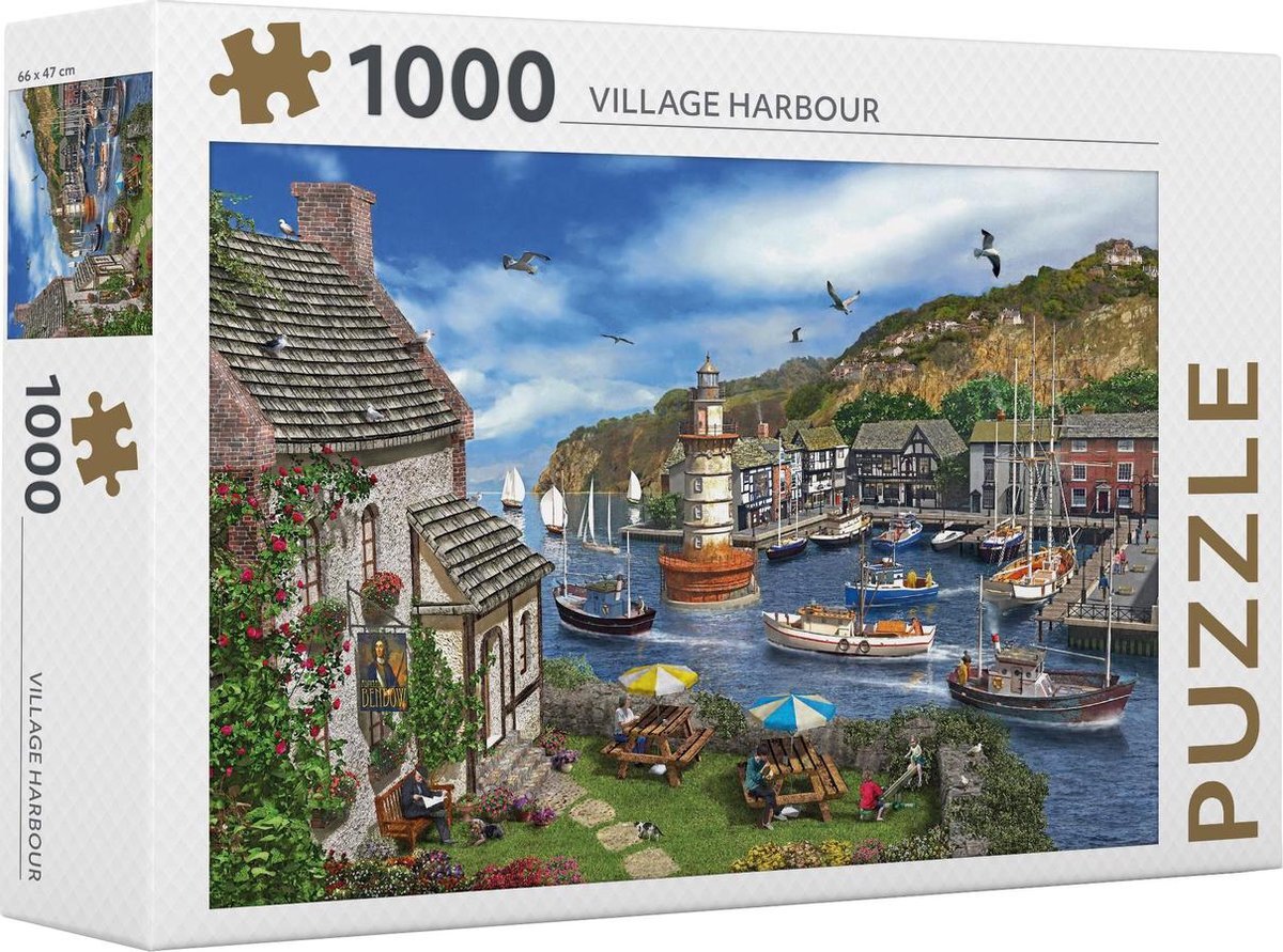 Rebo Productions Legpuzzel Village Harbour 1000 Stukjes