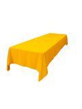La Leinen polyester Popeline tafelkleed, rechthoekig, 60 144-inch, donkergeel