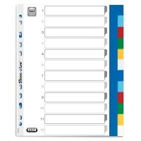 ELBA A4 XL Colored Plastic Dividers with 12 Tabs 11 Holes