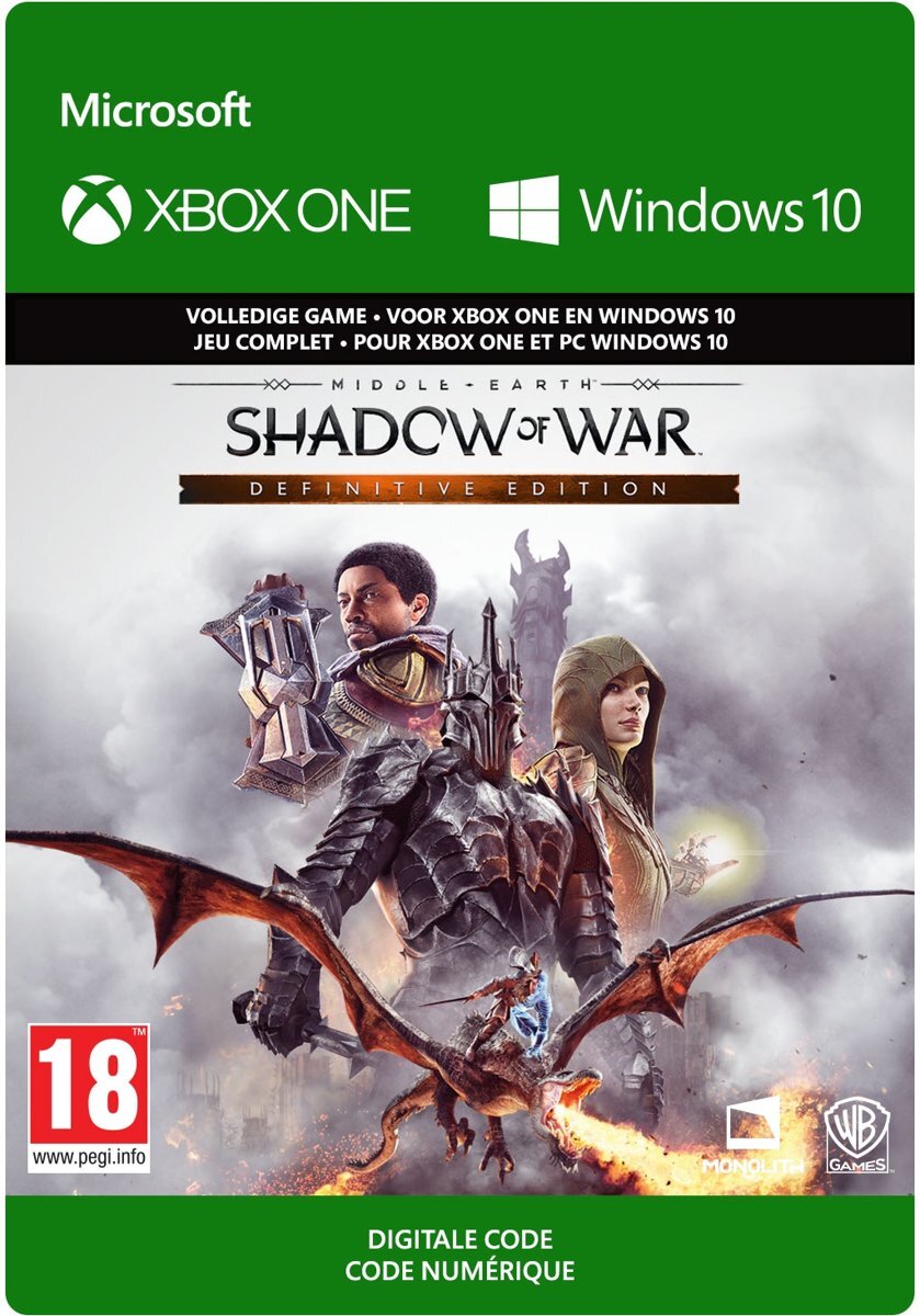 Warnes Bros. Middle-Earth: Shadow of War - Definitive Edition - Xbox One/ Windows 10