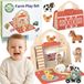 Woopie Ferme pliable en bois verte dans une mallette avec animaux 11 pcs.