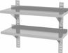 HENDI Dubbel verstelbare wandplank – roestvast staal – 800x300x600 mm – 25 kg draagvermogen