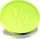 CombiCraft Plastic 1/2 Consumptiemunten Lime Groen - Ø29mm - 250 stuks