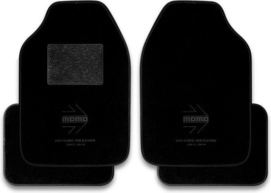 Momo MOMLCM4BKBK Car Floor Mat Set - Black