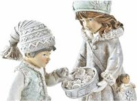 DKD Home Decor Kerstversiering Hars Kinderen Groen 15,5 x 8 x 19 cm