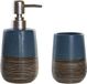 Item International Badkamer Accessoires Set Drinkbeker/Zeeppompje - Blauw