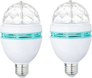 Merkloos 4x Disco lampen/lichten E27 fitting 360 graden roterend- Disco bol voor fitting - 2,5 Watt - Ledlampen