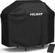 Unyqoos® Velway Protection de grill – Housse imperméable pour grill à gaz, matériau Oxford indéchirable 210D avec revêtement polyuréthane argenté, noir, 147x61x117 cm