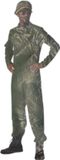 Lovesecret Body Pleasure Airpower Jumpsuit, legergroen, met bijpassende pet, maat L