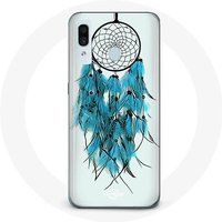 Maniacase Etui voor Samsung Galaxy A30 Dromenvanger blauw witte achtergrond