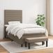 Maison Exclusive - Sommier à lattes de lit avec matelas Taupe 90x190 cm Tissu