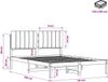 vidaXL Bedframe met gestoffeerd hoofdbord Naturel en donkergrijs
