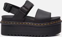 Dr. Martens Voss Quad Leren Platform Sandalen Met Band in Zwart, Maat 41