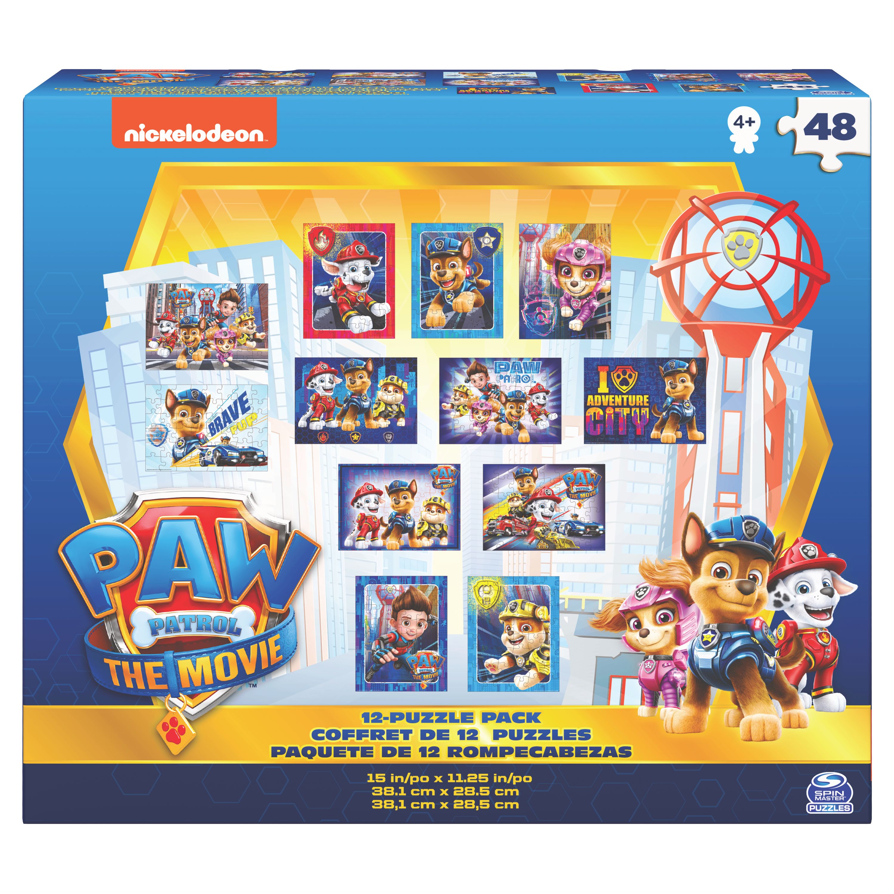 PAW Patrol - Puzzelset met 12 puzzels - 4+ jaar