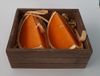 Set van 2 kaarsen in sinaasappelschijfje 10 cm