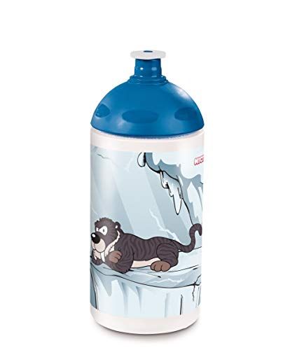 NICI 45463 Sportfles, Stone Age Friends 0,5l, Blauw