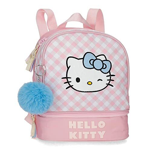 Hello Kitty Wink rugzak met lunchtas, roze, 23 x 28 x 13 cm, polyester, 8,37 l, Violeta, Rugzak met snack tas