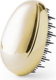 Merkloos / Sans marque Haarborstel - anti-klit - goudkleurig - 9 cm - voor onderweg