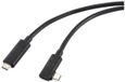 Renkforce Glasvezel USB-C-kabel USB 3.2 Gen2 USB-C stekker Haaks, één zijde 10.00 m Zwart RF-5625884