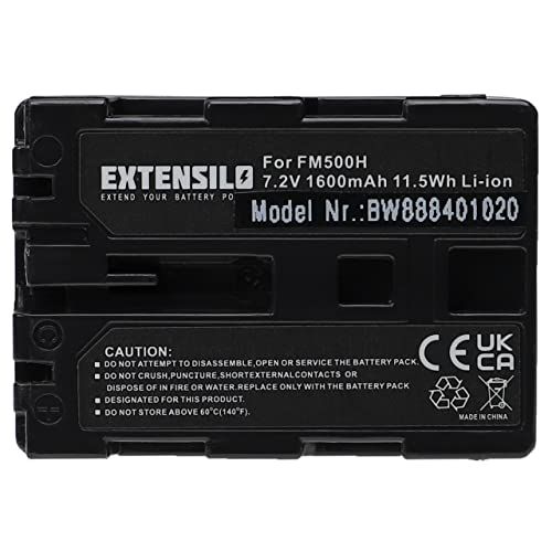 EXTENSILO Batterij compatibel met Sony Alpha SLT-A65VY, SLT-A77, SLT A68, SLT-A77 II camera (1600mAh, 7,2V, Li-Ion)