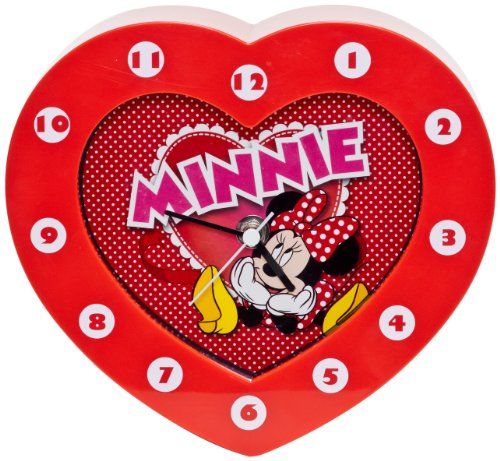 Disney Minnie wandklok hartvormig analoog 21762