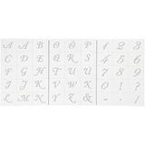 Creativ Company Letter/cijferstencil Wit A5