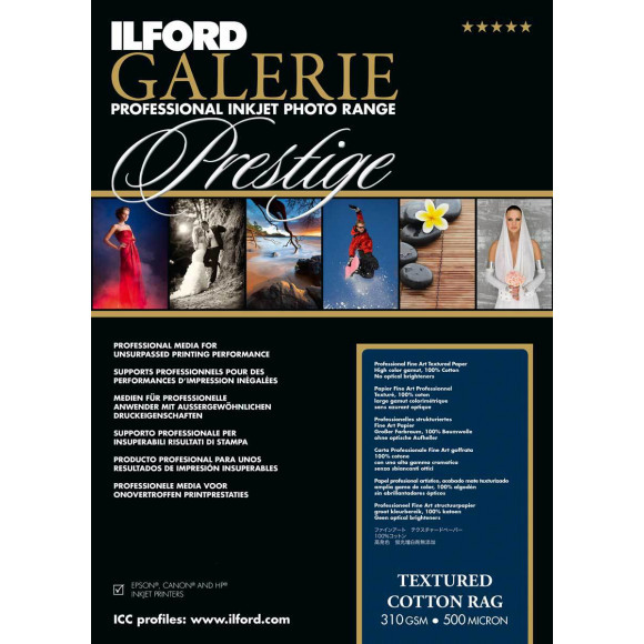 Ilford Galerie Prestige Textured Cotton Rag 310gsm - 50" - 127cm x 15m - 1 roll