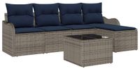 vidaXL Ensemble de canapé de jardin Gris polyrotin