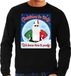 Bellatio Decorations Foute Italie Kersttrui / sweater - Christmas in Italy we know how to party - zwart voor heren - kerstkleding / kerst outfit L