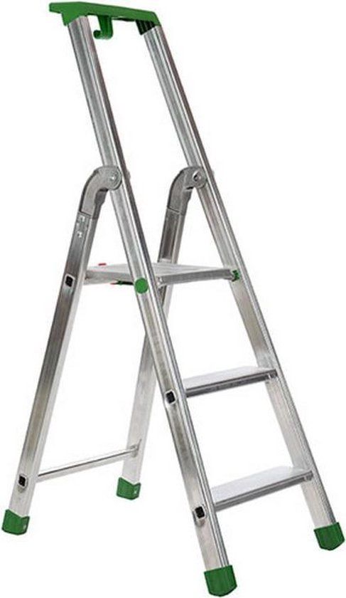 Escalo Industriële trapladder Quadra - 3 treden - Aluminium - 125 cm
