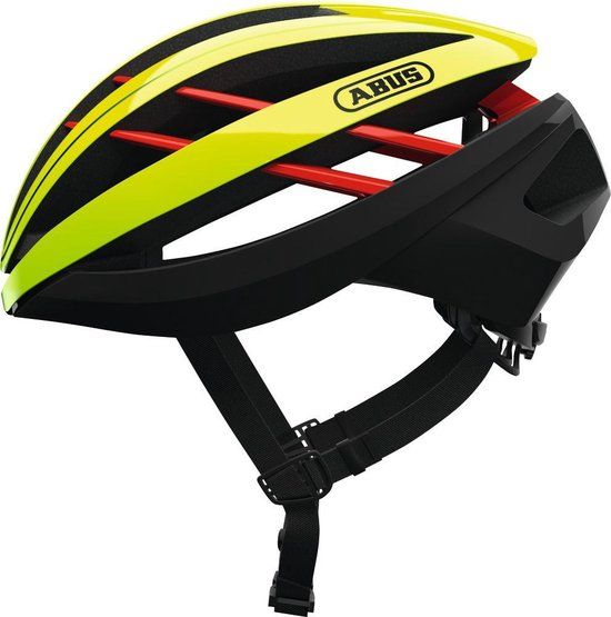 Abus Aventor Fietshelm - Maat S (51-55 cm) - Neon Geel - Racefiets - Unisex