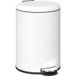 Poubelle 20l à pédale avec seau intérieur, fermeture silencieuse, blanc crème, anti-traces