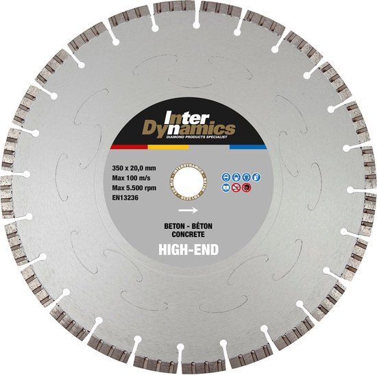 Interdynamics Diamantdoorslijpschijf - 300x20x2,8mm - beton