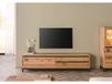 VILLANDERS Meuble TV en bois de Hêtre sauvage 220x40x56 naturel huilé #154