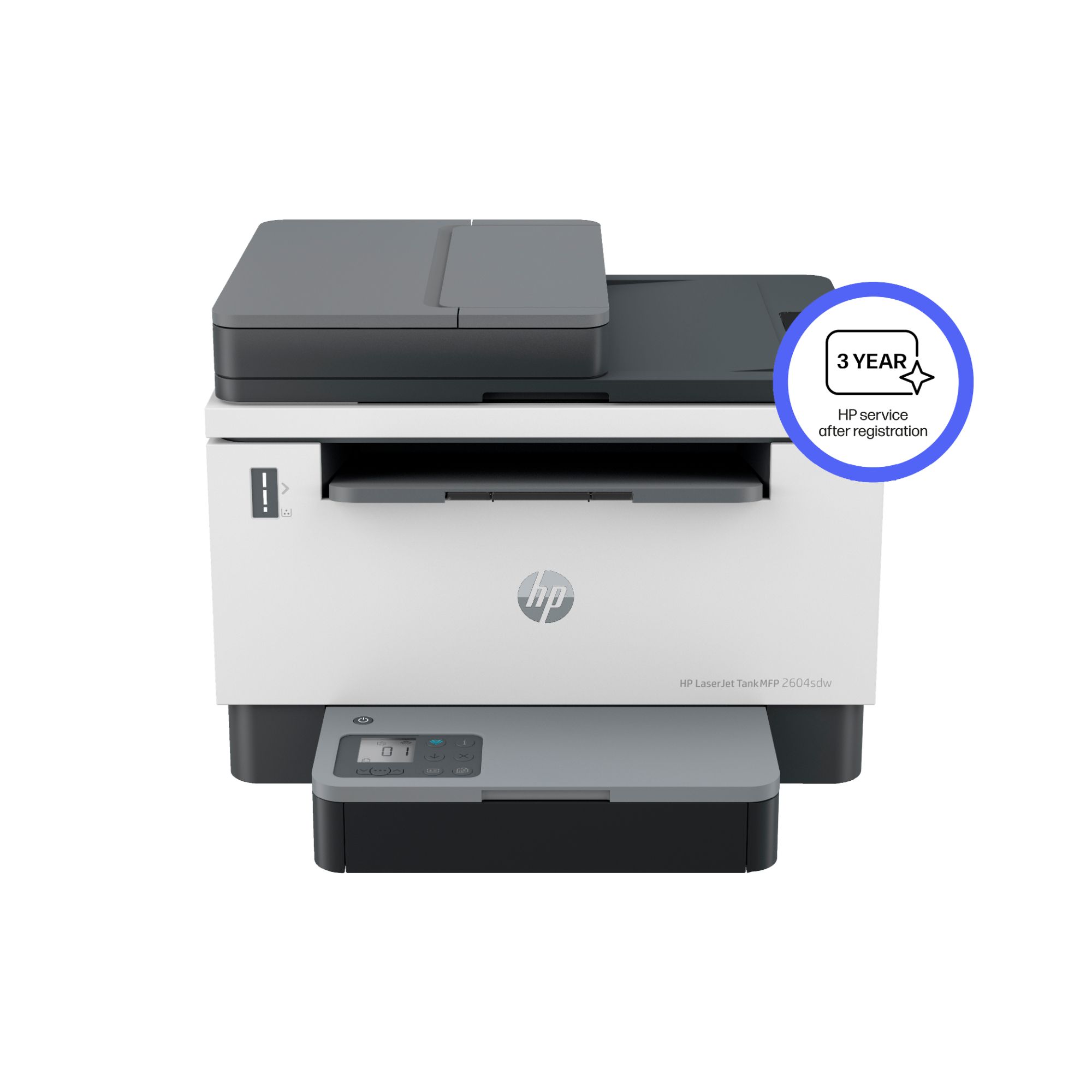 HP LaserJet Tank MFP 2604sdw - Laserprinter - Multifunctioneel - Zwart/Grijs