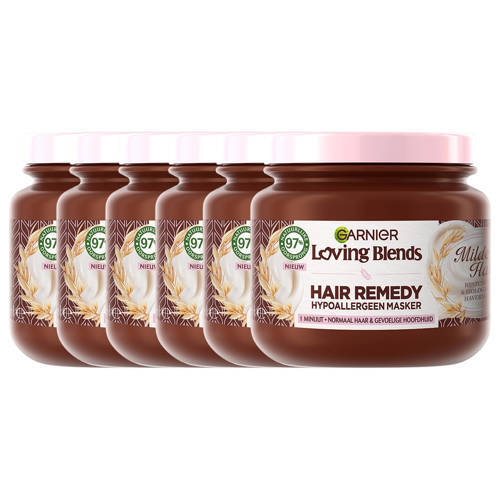 Garnier Garnier Loving Blends Milde Haver haarmasker - 340 ml - 6 stuks - voordeelverpakking