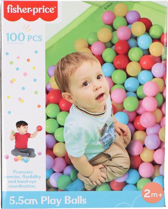 Fisher-Price 100 Ballenbakballen - 5.5cm - Vrolijke Kleuren