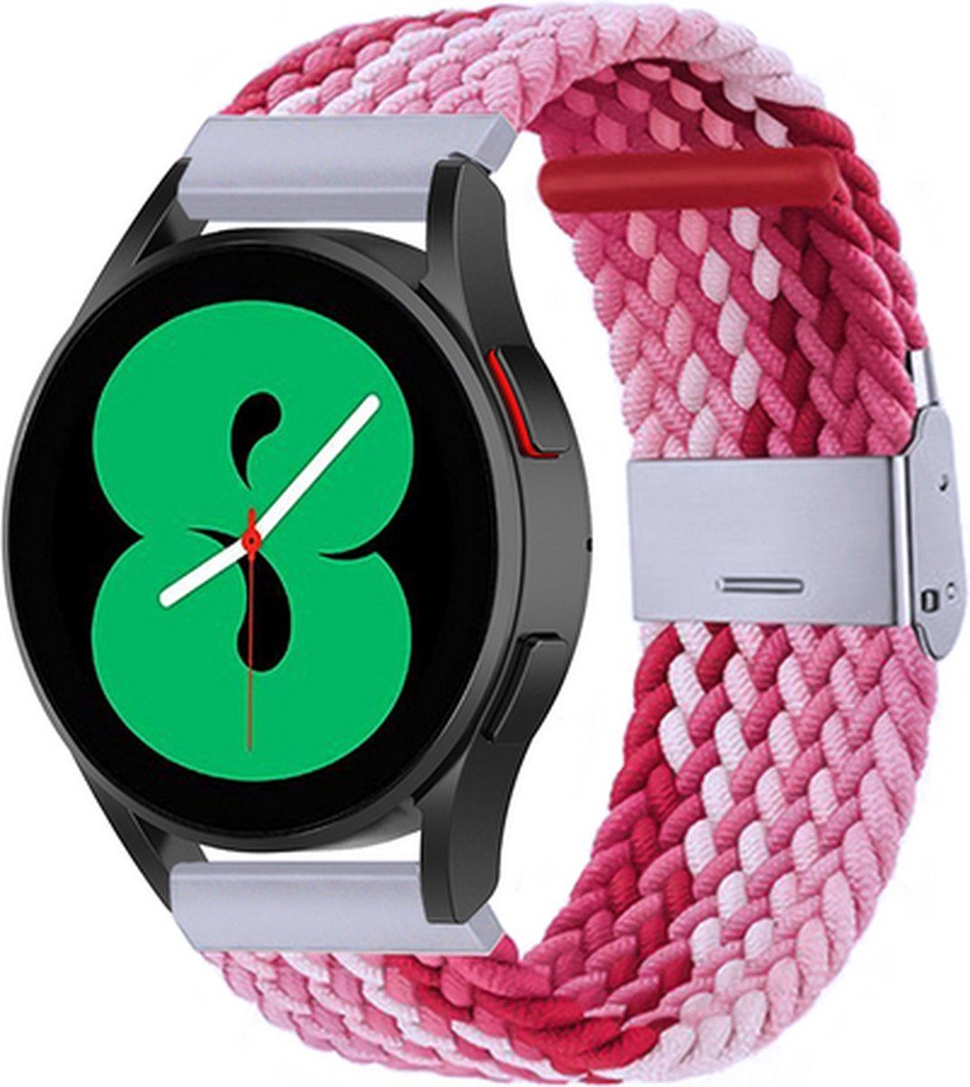 By Qubix Qubix Garmin Forerunner 55 / 245 / 645 - Braided bandje - Roze gemêleerd