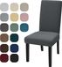 Goodivery Set de 6 Housses de Chaise Modernes, Lavables et Élastiques, Gris