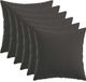 vidaXL - Kussensloop - 6 stuks - HEERLEN - Donkergrijs - 45 x 45 cm - Katoensatijn