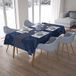 Bonamaison Tafelkleed, Anti-Mold, Sneldrogend, Waterdicht, 100% Polyester Tafellaken, Blauw, 140 x 200 Cm
