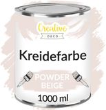 Creative Deco Krijtverf Beige Poeder 1L Mat en Wasbaar