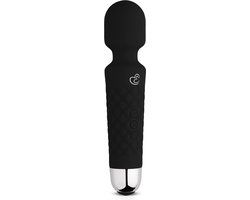 EasyToys Mini Wand Vibrator - Zwart - Oplaadbaar - Waterproof