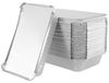 60 barquettes en aluminium avec couvercle, utilisable pour les aliments