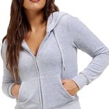 Juicy Couture Robertson hoodie met ritssluiting GRIJS - Maat L